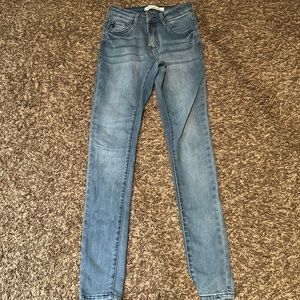 Light blue stretch skinny jeans, size 0, barely worn